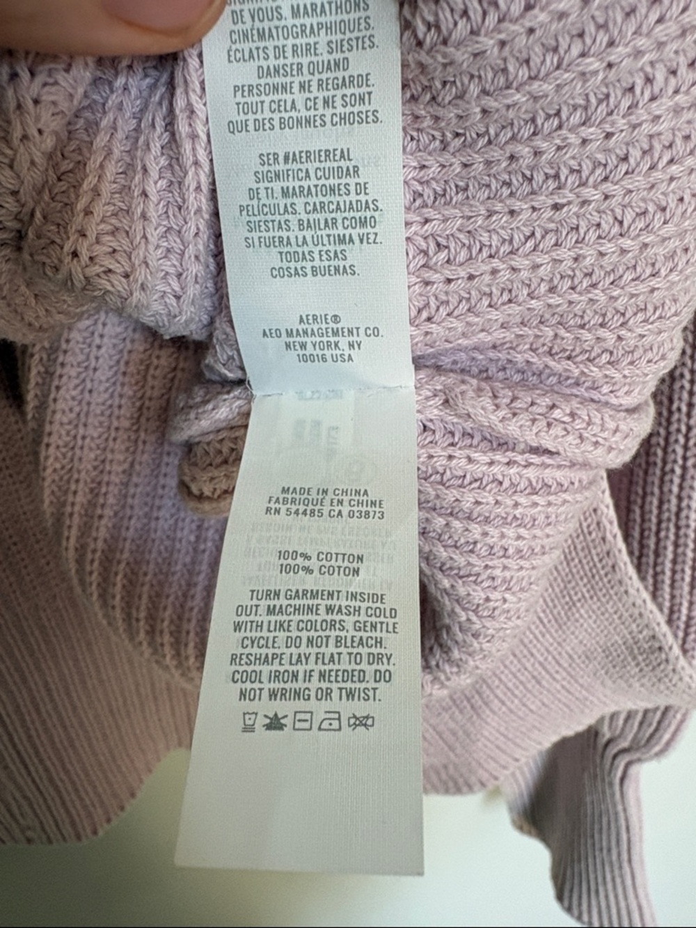 Aerie Beyond Oversized Quarter-zip Sweater Blush Pink - Picture 6 of 6